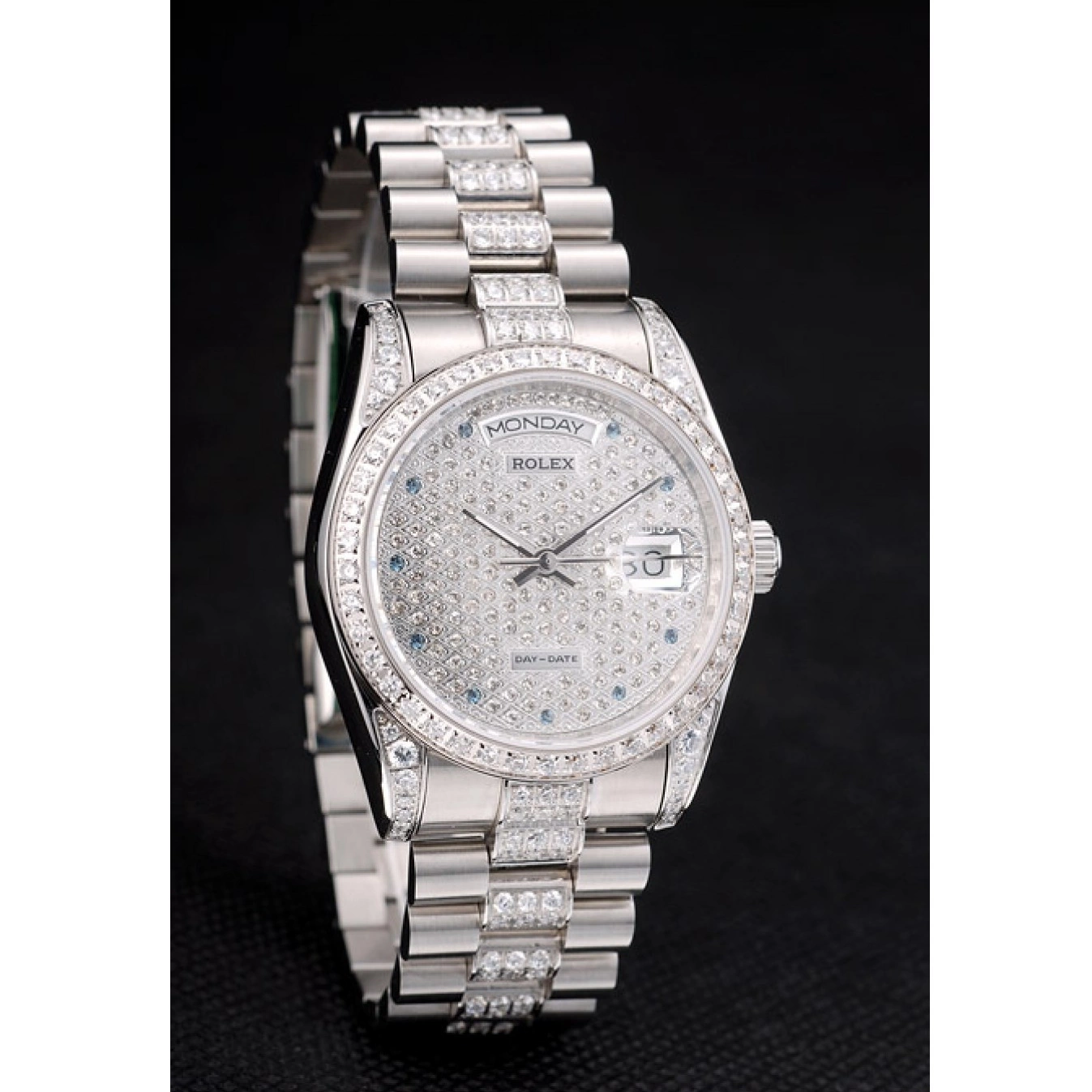 Rolex copies cheap Steel Bracelet 41986 Diamond Rolex Stainless Dial DayDate Plated Diamond Plated 0815